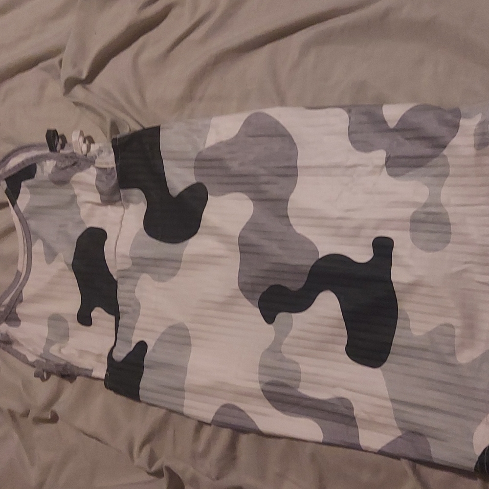 White camo dress
